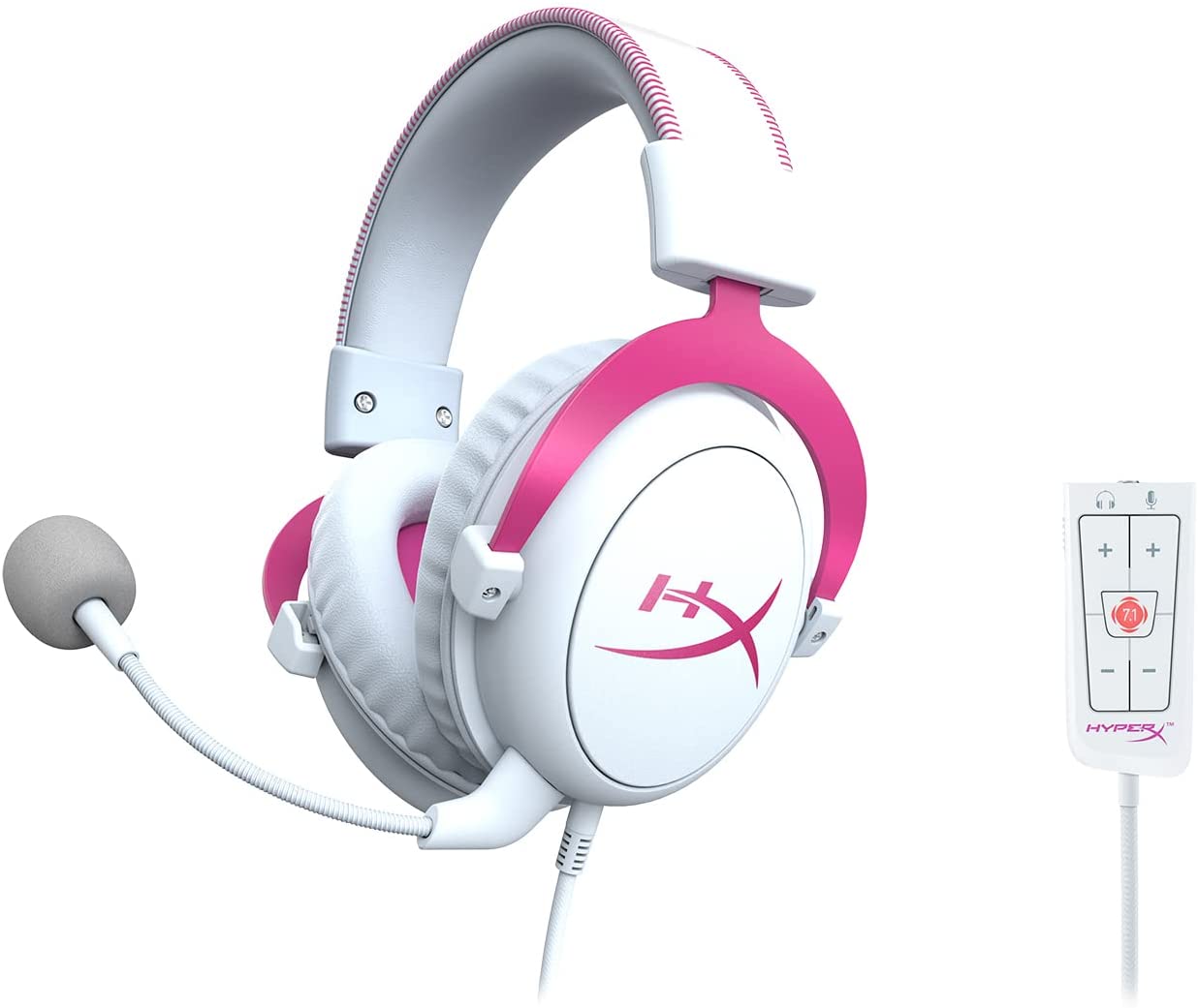 Hyperx Cloud Ii Wired Headset Pink White Render