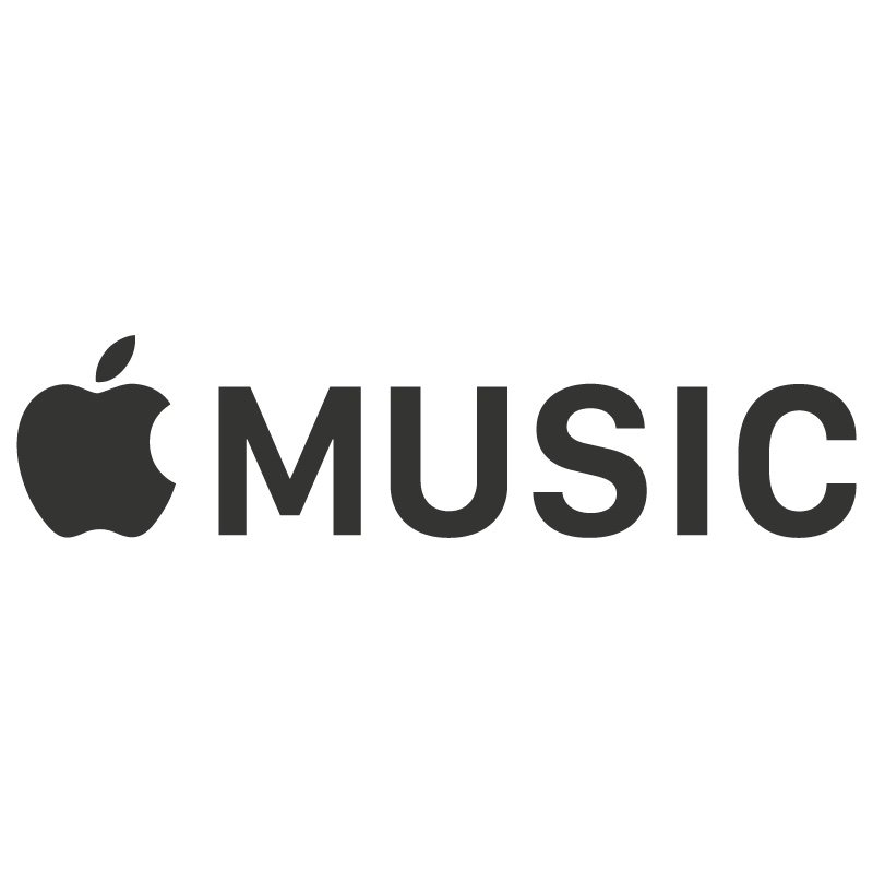 Apple music logo on a white background