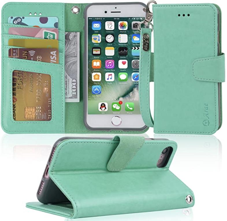 Arae Leather Wallet Case iPhone SE
