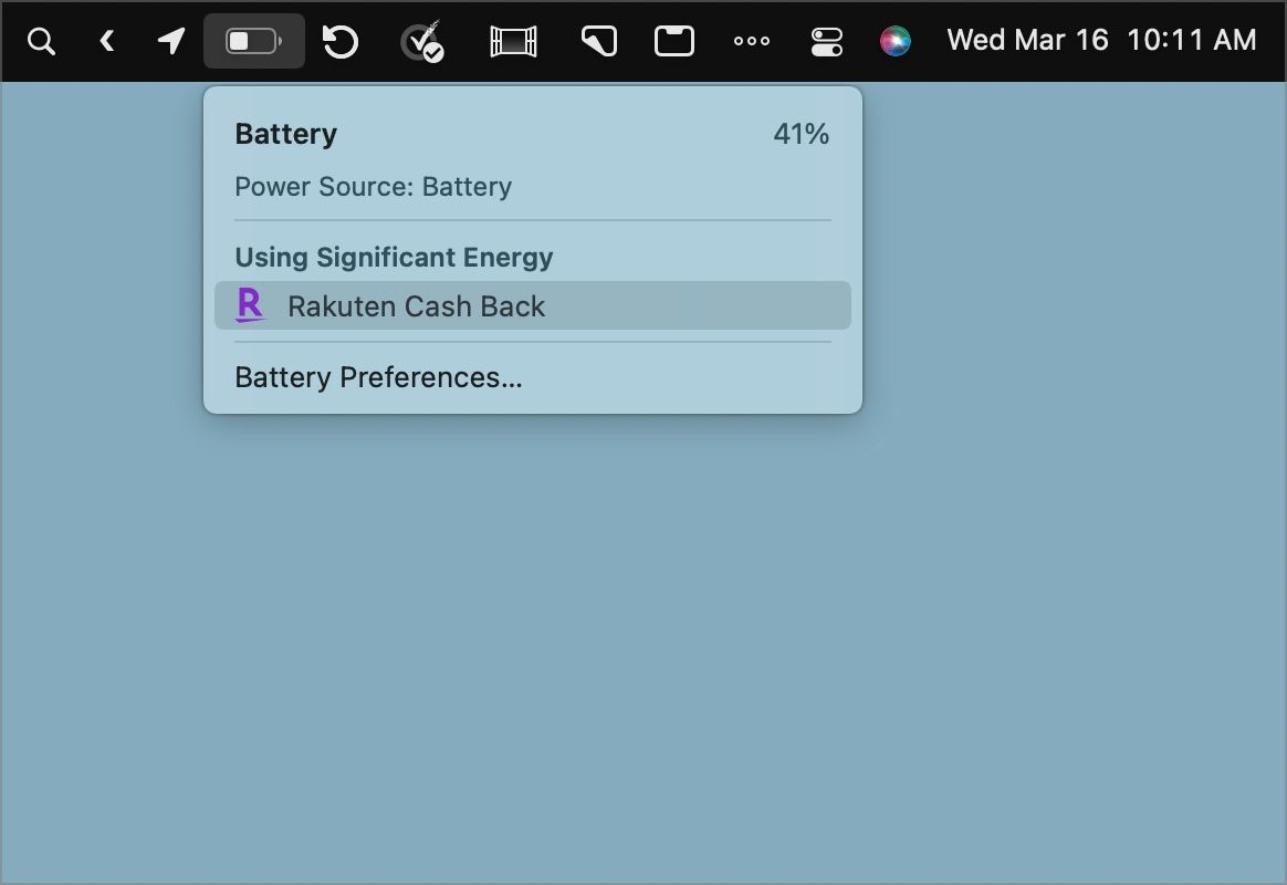 macOS Monterey battery indicator
