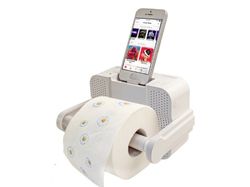 iCarta 2 toilet paper holder boasts Bluetooth stereo