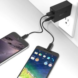 This Aukey Amp Dual-Port Charger has USB-A, USB-C, and a lowered price tag