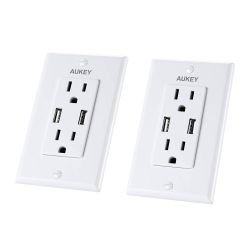 Make your home smarter with two Aukey USB wall outlets on sale for just $18