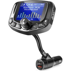 Listen to music in the car with this Bluetooth FM transmitter for $16