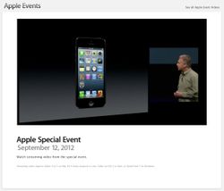 Apple posts iPhone 5 event  video