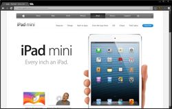 iPad mini site goes live