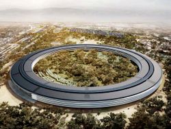 Drone captures video of construction of Apple's Campus 2
