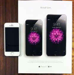 Apple uses actual sized iPhone 6 adverts