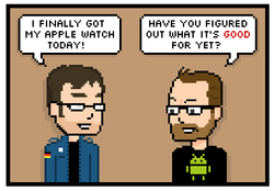 Comic: Day one with my Apple Watch
