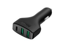 This $7 Aukey USB-C car charger features 2 USB-A ports and Quick Charge 3.0