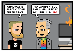 Comic: Doing Your Work on an iPad
