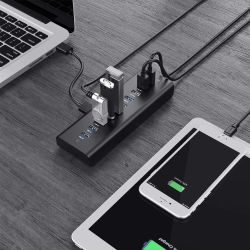 Transfer data and charge devices with the $22 Aukey 10-port Powered USB Hub