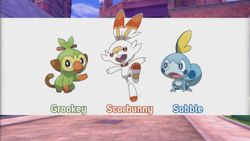 Who are the starter Pokémon in Pokémon Sword and Shield?