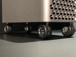 Today's crazy fact you won't believe – Mac Pro wheels don't lock in place