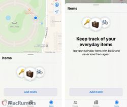 Find My app's Apple Tags "Items" tab appears in leaked screenshots