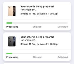 iPhone 11 and 11 Pro orders are preparing to ship