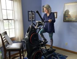 The great elliptical machine helps me stay fit while I'm stuck at home