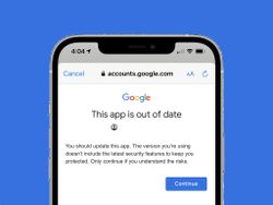 The Gmail iOS app is now warning users that it is out of date