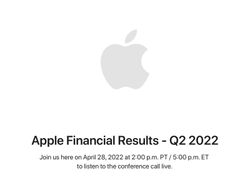 Apple will hold its Q2 2022 earnings call on Thursday, April 28
