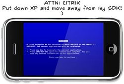 Citrix Gets XP up on the iPhone... Blue Screen to Follow?