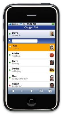 Google Talk Optimized for iPhone