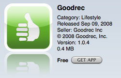 App Review: Goodrec for iPhone