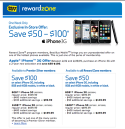 Deal of the Week - Best Buy Reward Zone Members Save on iPhone 3G
