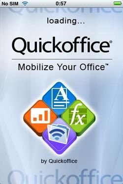 Quickoffice Mobile Suite for iPhone First Impressions