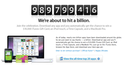 Apple to Hit 1 Billion Apps this Thursday?