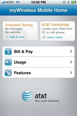 Quick App: AT&T myWireless for iPhone