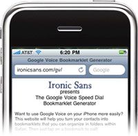 Want Easy Google Voice Access on Your iPhone? Go Old School with a Bookmarklet!