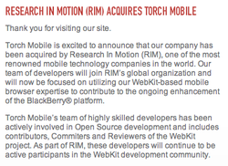 The Competition: BlackBerry Browser Going WebKit via Torch Mobile?!