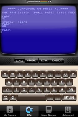 Quick App: C64 Commodore 64 Emulator for iPhone -- Can Hack Basic!
