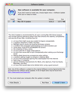 Apple Releases Mac OS X  Snow Leopard 10.6.2 Update