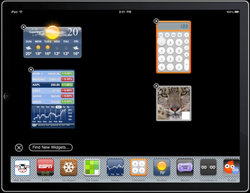 Mac OS X-style Dashboard App for iPad