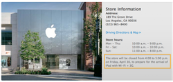 US Apple Retail Stores closing 4-5pm today in advance of iPad Wi-Fi + 3G launch