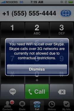 Skype updates again, still no VoIP over 3G