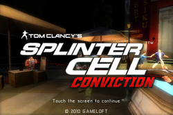 Tom Clancy's Splinter Cell: Conviction now available for iPhone