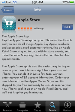 Apple Store app for iPhone now in App Store