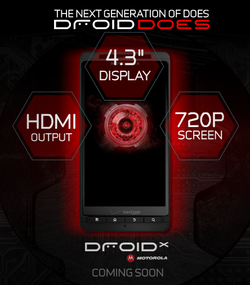 Updated: NOPE! Verizon Droid X NOT getting 720p to battle iPhone 4 Retina Display?