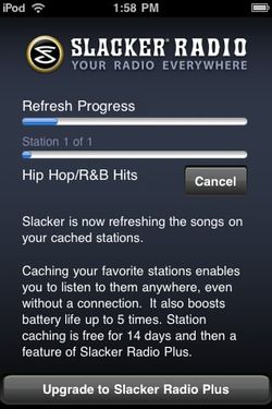 Give away: Slacker Personal Radio Plus streaming music with local iPhone cache