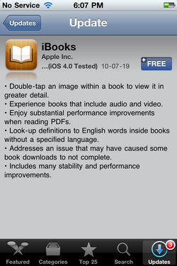 iBooks 1.1.1 hits App Store