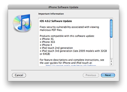 Apple releases iOS 4.0.2 for iPhone, iOS 3.2.2 for iPad, kills Jailbreakme.com, PDF exploit