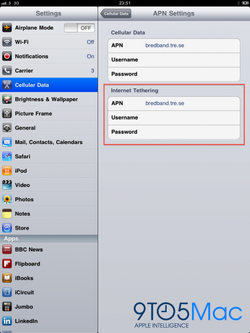 Could tethering be coming to iPad under iOS 4.2?
