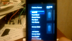 iPod touch 4 running Apple TV Lowtide interface