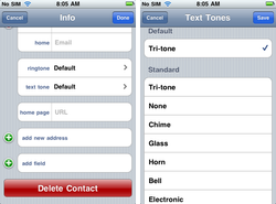 Yes, iOS 4.2 text tones currently individual, not custom