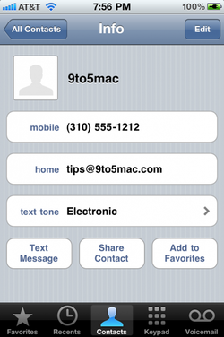 iOS 4.2 features: Set individual text message tone