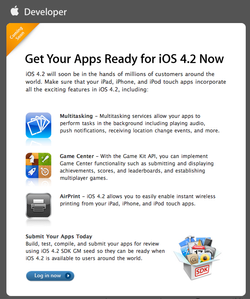 Apple reminds developers to get their apps ready for iOS 4.2