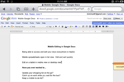Desktop version of Google Docs now available on iPad
