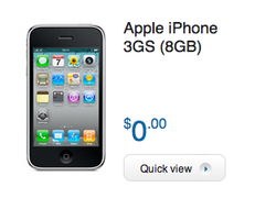 iPhone 3GS on sale for $0 at Bell, Telus